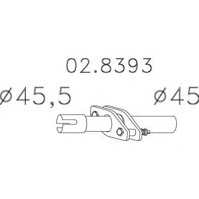 MTS 02.8393 Pipe Connector, exhaust system